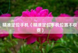 精准定位手机（精准定位手机位置不收费）